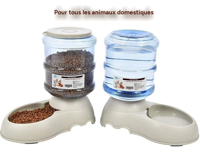 Distributeur automatique nourriture et eau 3,75 L pour chien et chat