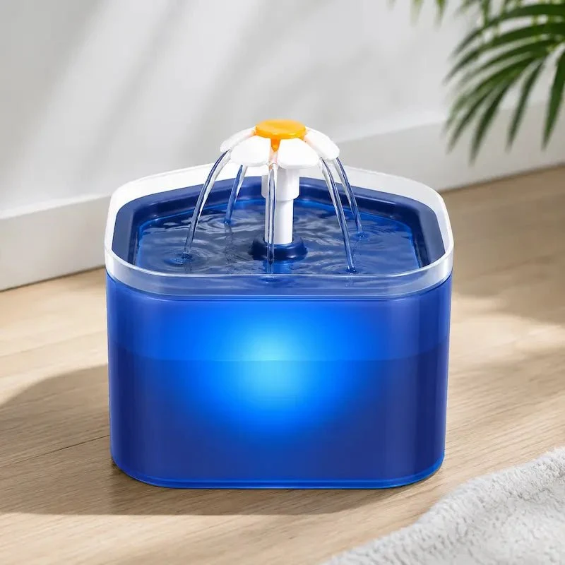 Fontaine à eau chat LED - Eau visible la nuit | GlowFlow