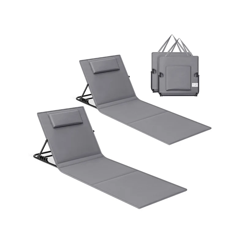 Chaise longue transat de plage bain de soleil dossier inclinable portable avec bandoulières pour camping jardin piscine 158 x 55 cm 12_0004961