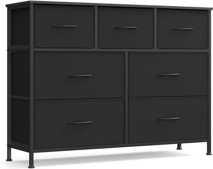 Commode de rangement design moderne espace entrée 30 x 98,8 x 73,7 cm en MDF noir 12_0012962