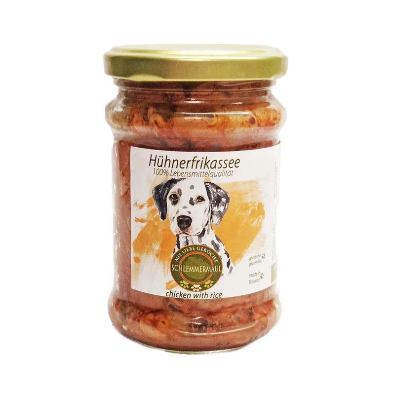 Pâté pour chien fricassée de poulet