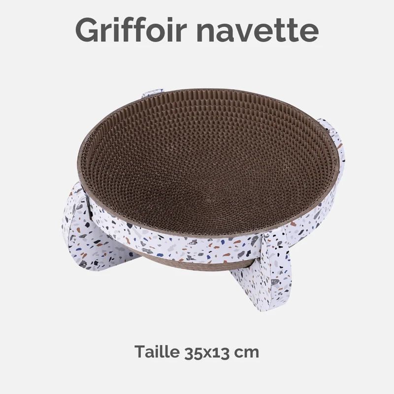 Griffoir Rond 2-en-1 pour Chat - Repos et Grattage