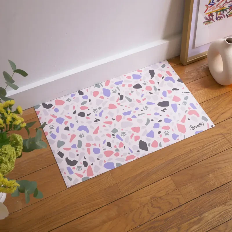 Tapis de gamelle Terrazo pour chiens et chats French Bandit