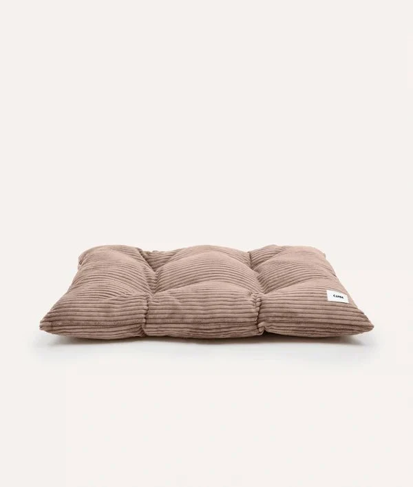 Coussin chien velours côtelé beige Bela – Cafide