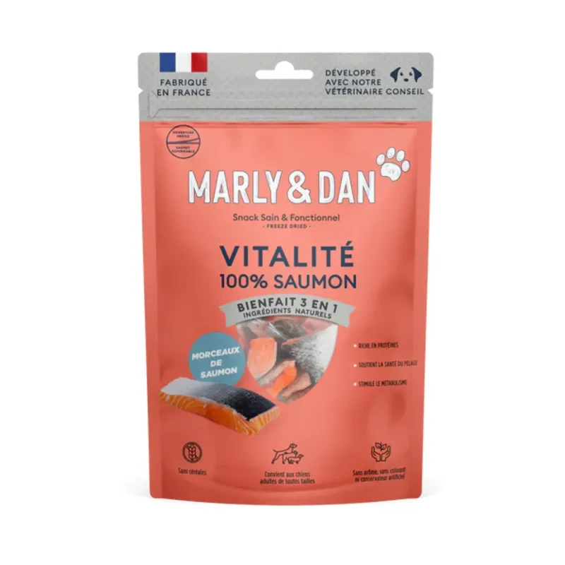 Friandises Vitalité lyophilisées Marly & Dan pour Chiens