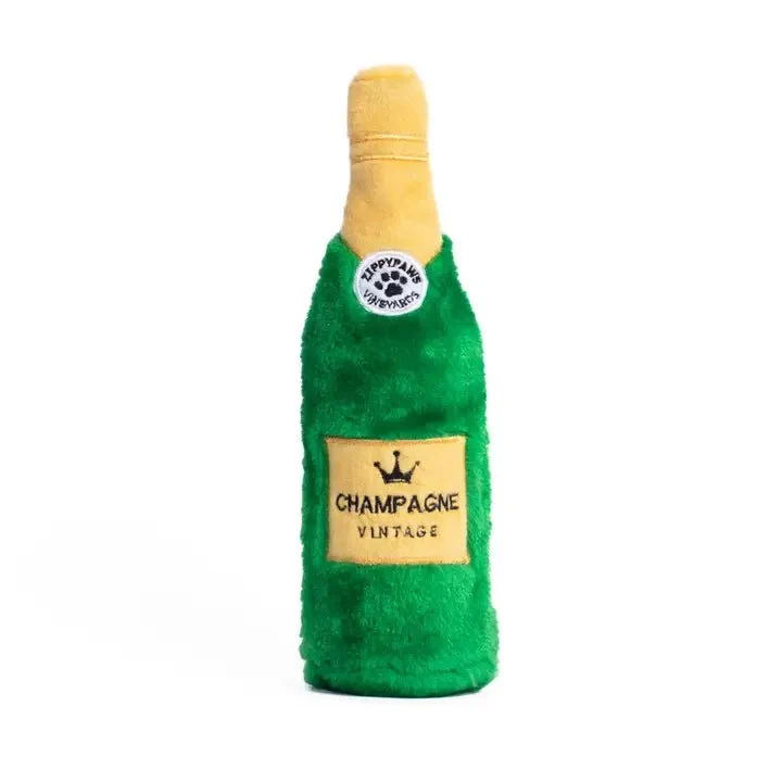 Peluche de Noël pour chien - Bouteille de Champagne Happy Hour Crusherz 🍾