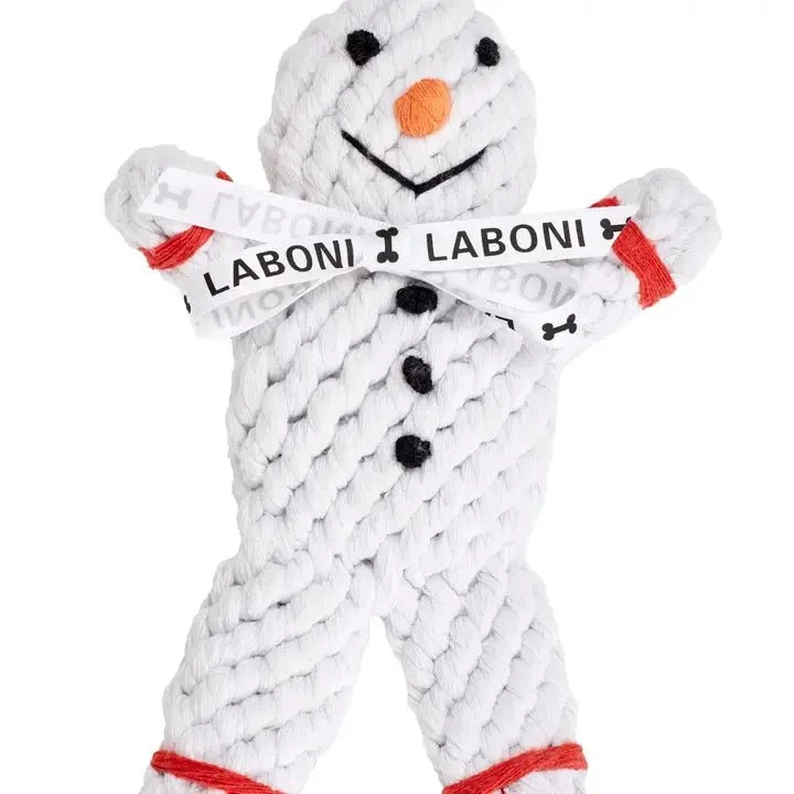 Jouet en corde pour chien de Noël - Shawn le Bonhomme de Neige