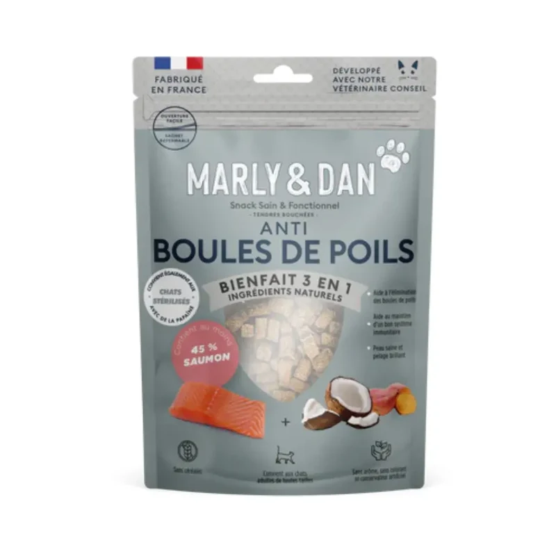 Friandises Anti Boules de Poils Marly & Dan pour Chats