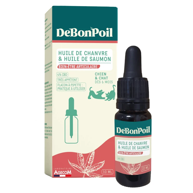 Huile CBD chien chat 4% confort articulaire