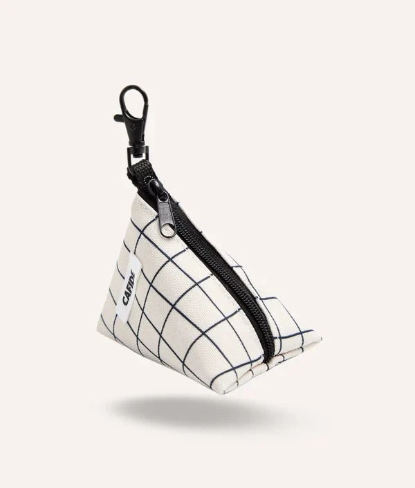 Distributeur de Sacs Beige à Carreaux Juno – PET Recyclé Cafide