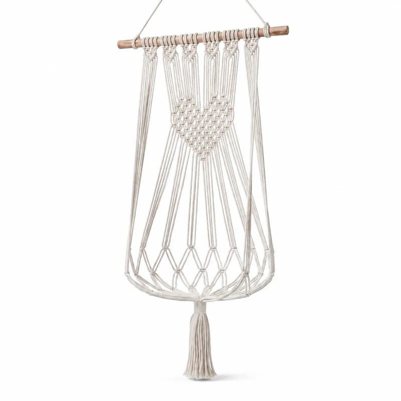 Hamac Pour Chat Blanc En Macramé Sans Coussin