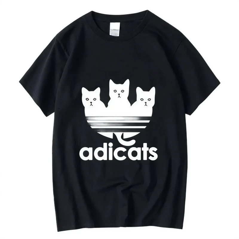 T-shirt col rond avec trois chatons pour homme