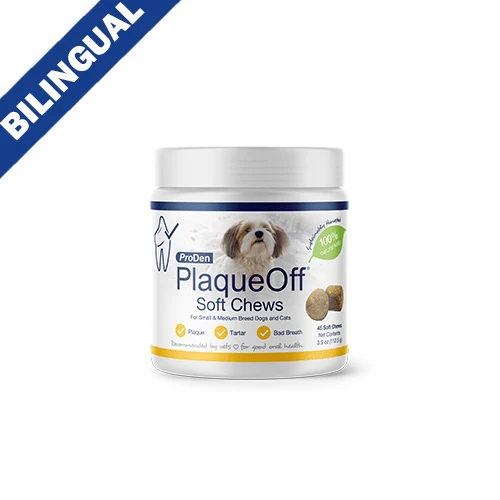 Naturvet plaque off petit & medium soft chew (45CT) pour les dent du chien