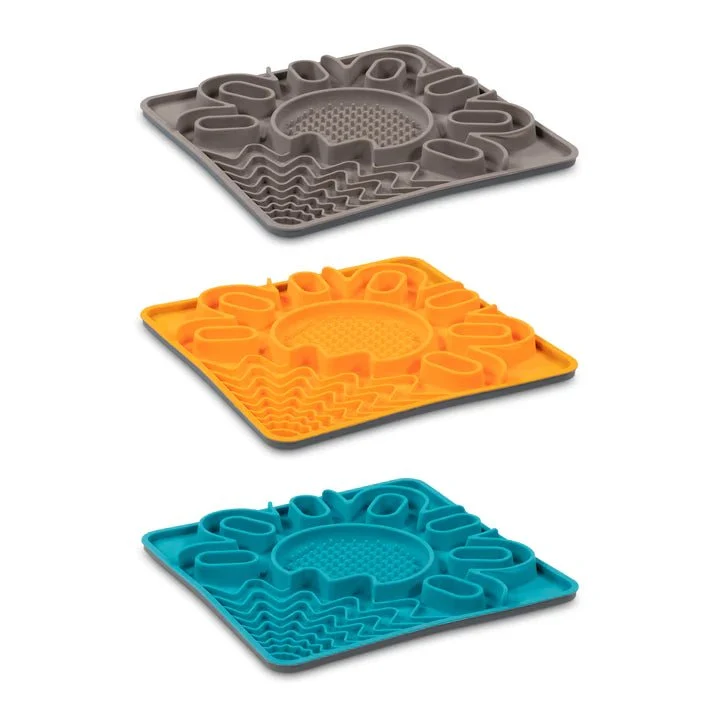 Messy Mutts Tapis D'alimentation En Silicone Multi-surfaces Avec Cadre 10"x10"