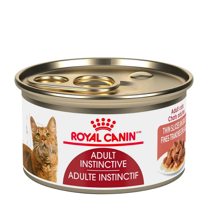 ROYAL CANIN ADULTE INSTINCTIF FINES TRANCHES EN SAUCE – nourriture en conserve pour chats, 85 g, (3 oz)