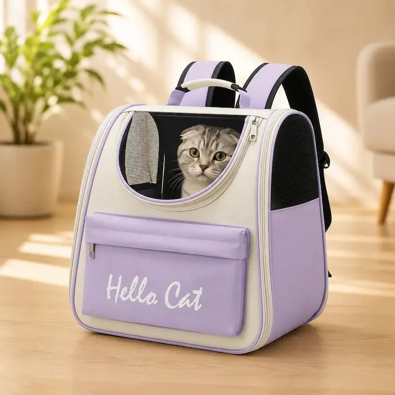 Sac à dos cartable chat - respirant & sûr | Hello Cat