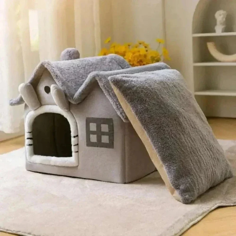 Maison en peluche pour chat - Abri chaleureux | CozyHome
