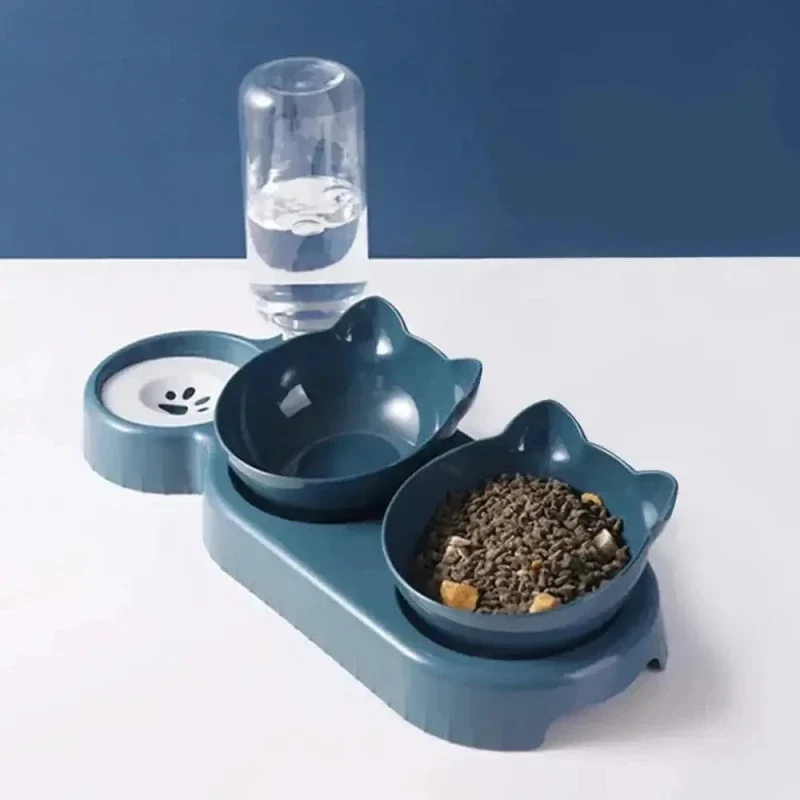 Gamelle double pour chat - Double bol incliné | DailyBowl