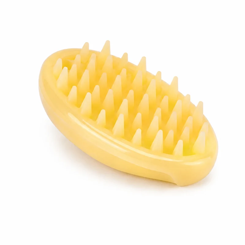 Brosse de massage en poils doux de silicone pour chat