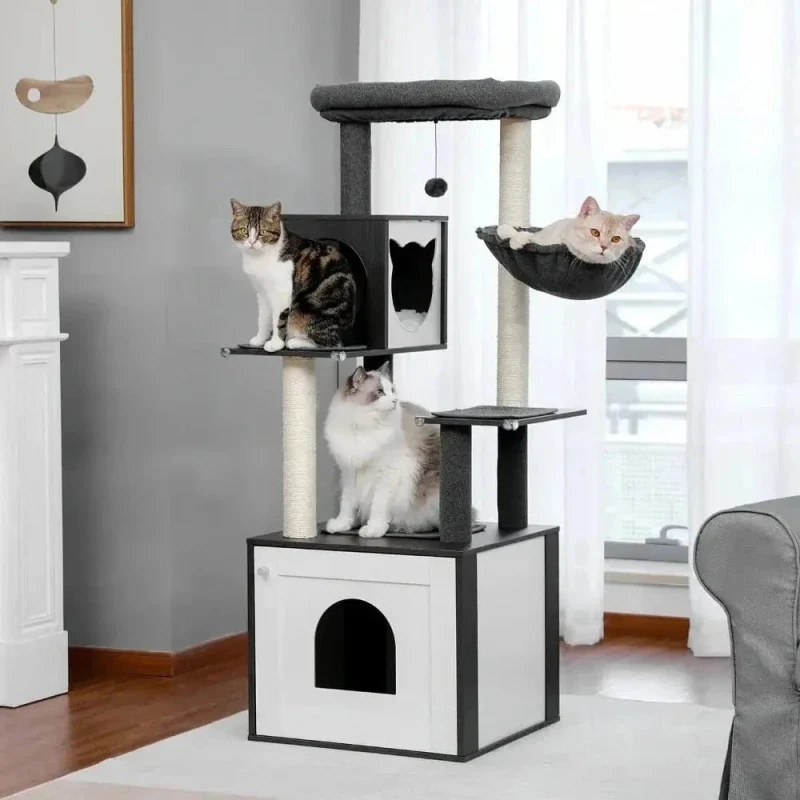 Arbre à chat avec litière - 2 en 1 gain de place | Felikit