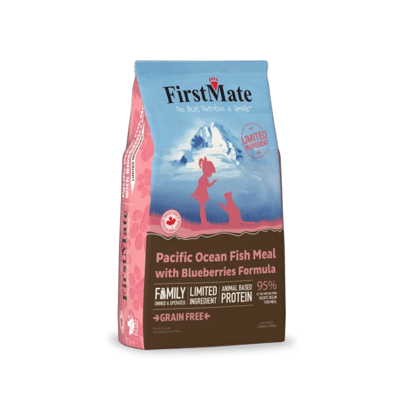 FIRSTMATE POISSON ET BLEUETS NOURRITURE POUR CHATS SANS GRAIN