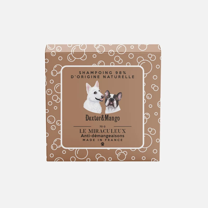 Shampoing solide pour chien Le Miraculeux Dexter & Mango