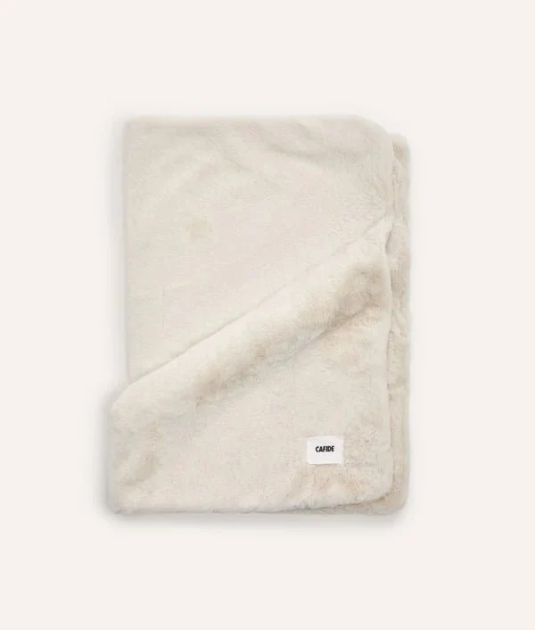 Couverture chien effet fourrure beige Toia