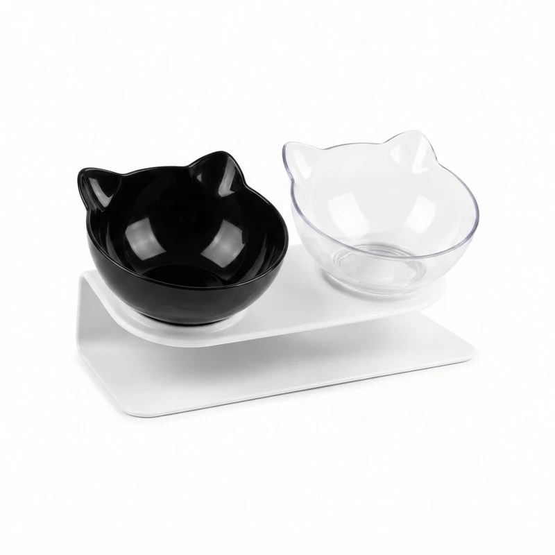 Gamelle Tête de Chat 2 en 1 - Cat'Twin'Bowl™