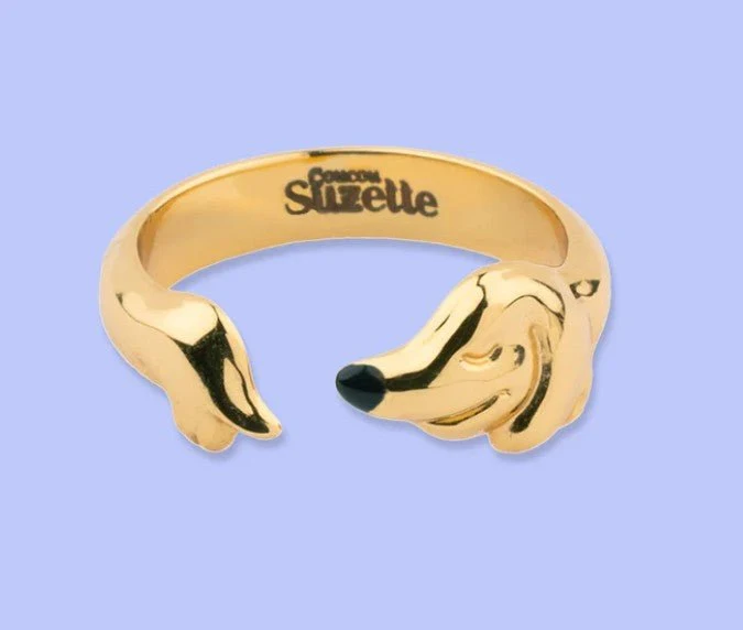 Bague Teckel – Bijou doré & plein de tendresse