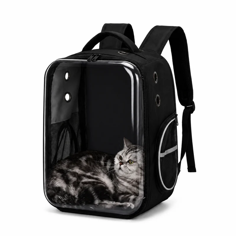 Sac à dos de transport carré pour chat