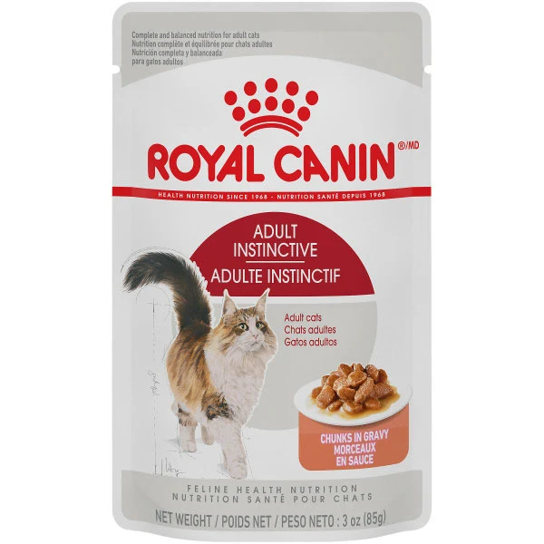 Royal Canin - Chat Adulte Instinctif Bouchées en Sauce - Nourriture Humide pour Chats en Pochette