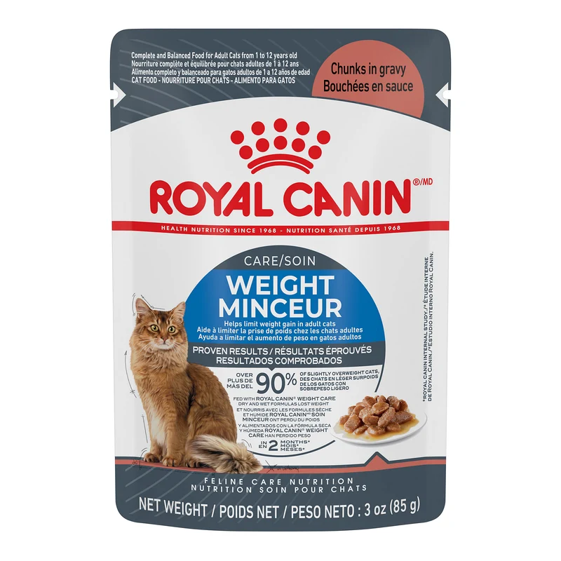 Royal Canin - Chat Soin Minceur Bouchées en Sauce - Nourriture Humide pour Chats en Pochette
