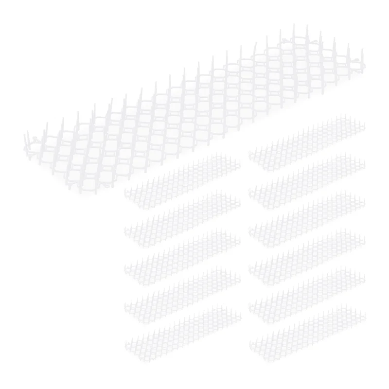 Lot de 12 grilles répulsives design pratique jardin pour protéger vos plantes en PVC noir 13_0016789