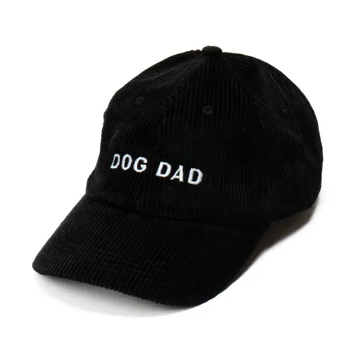 Casquette DOG DAD velours noir – style sobre pour papas fiers