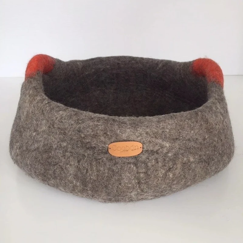 Panier feutré en laine pour chat et petit chien Cocoon Paris