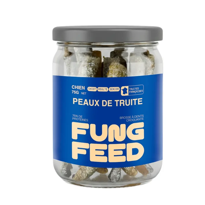 Peaux de Truite Friandises Fungfeed Chien