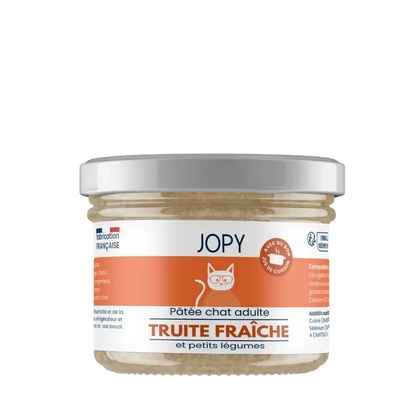 Pâtée Jopy Chat Truite Fraîche