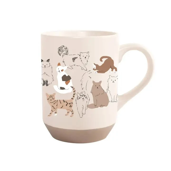 Mug en céramique motif Jolis chats dessinés