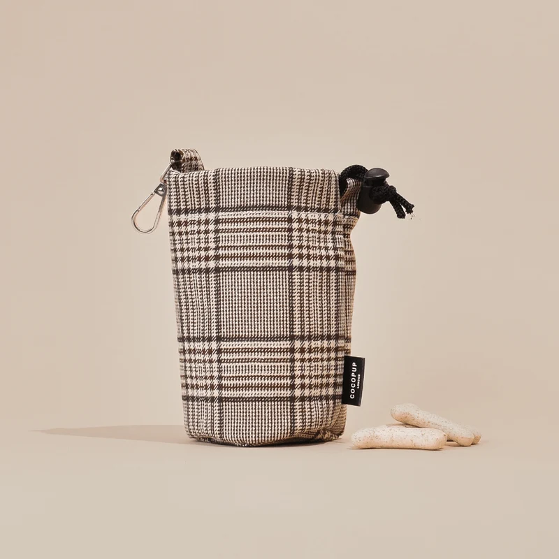 Pochette à friandises Pup Plaid – chic & imperméable