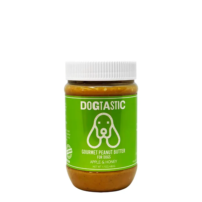 Beurre de cacahuète pour chien Pomme et Graine de lin Dogtastic