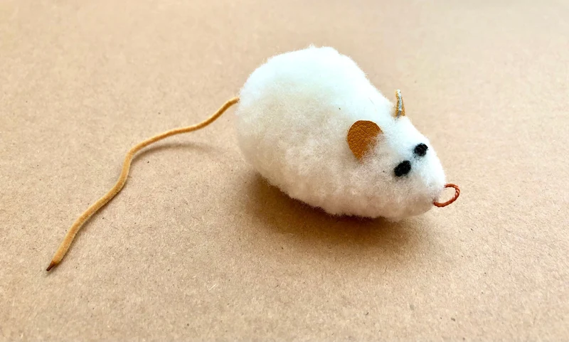 Souris White Mo interchangeable pour canne Purrs Poursuit