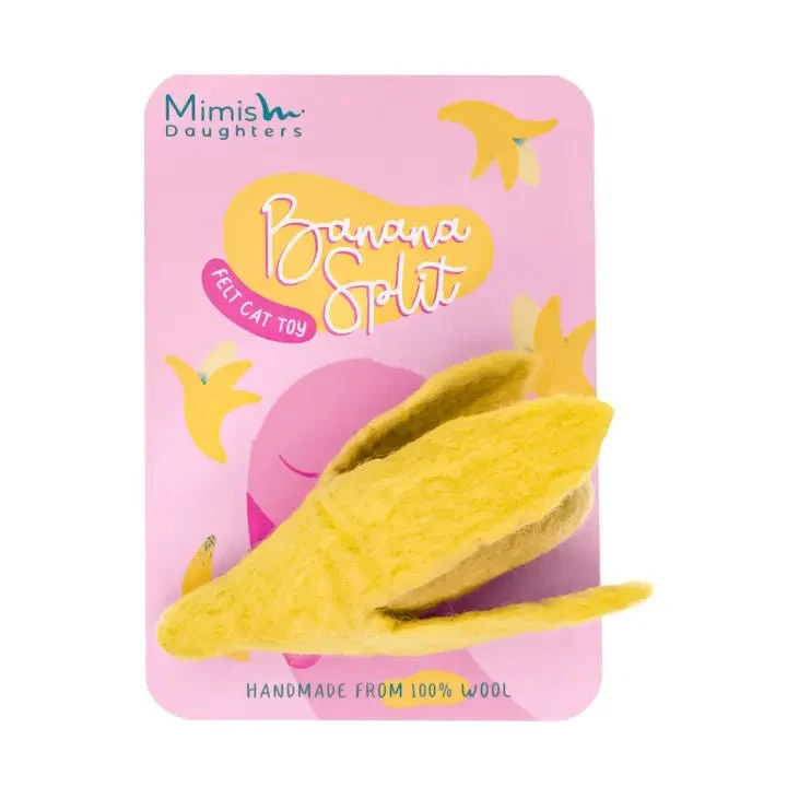 Jouet pour chat en feutre Banana Split – écoresponsable & fun