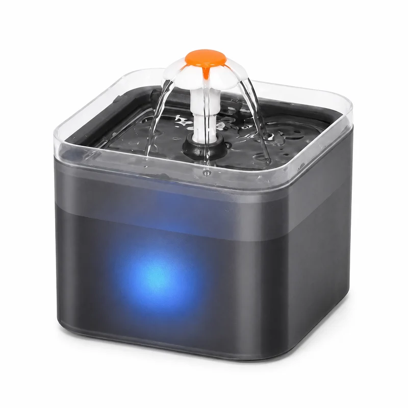 Fontaine à eau pour chats avec éclairage LED