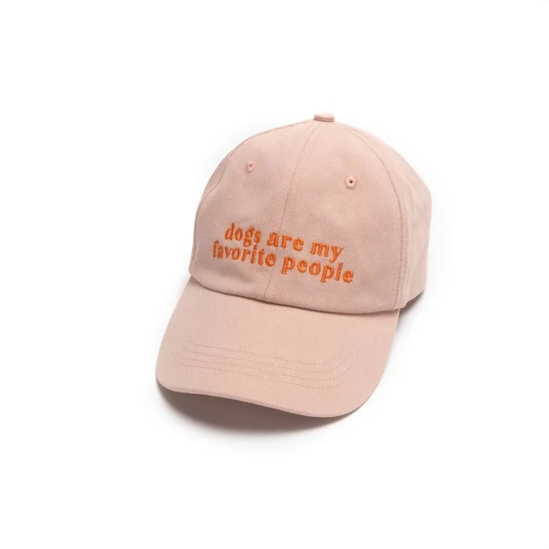 Casquette rose “Dogs are my favorite people” – fun & fièrement dog lover