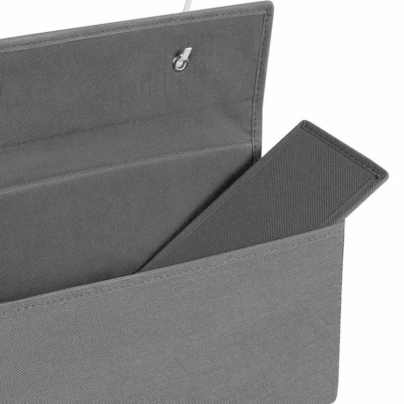 Étagère à suspendre pratique 4 compartiments rangement porte 33,5 x 12 x 100 cm en tissu gris 12_0009772