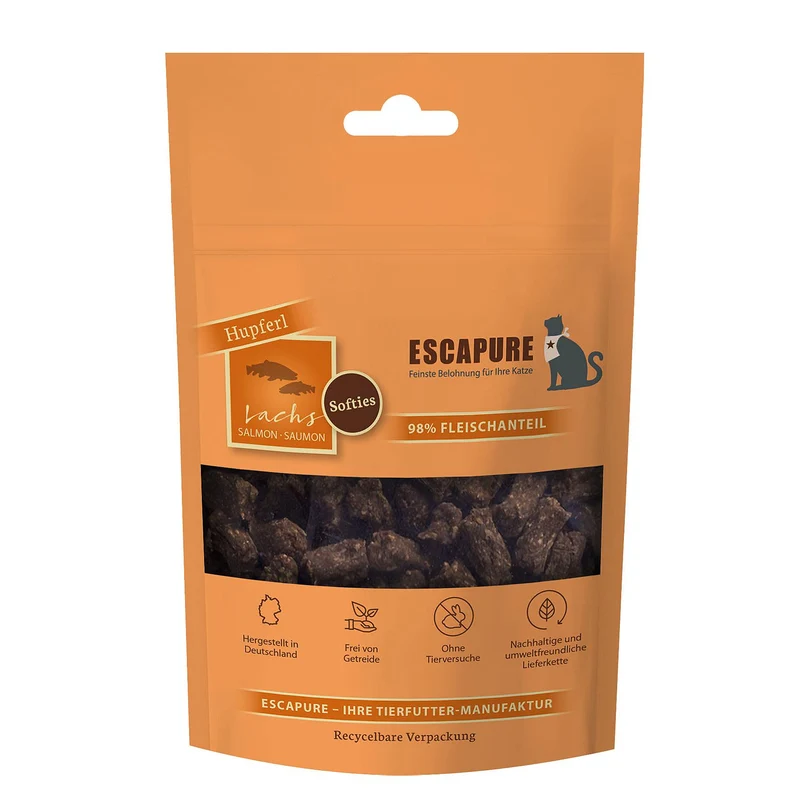 Friandises tendres de saumon pour chat