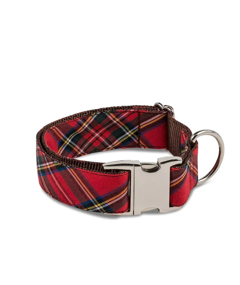 Collier pour chien Tremp tartan rouge