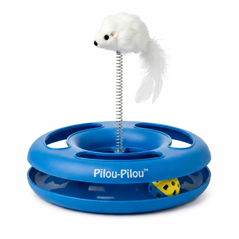 Jouet à balles et plumes : 2 jouets en 1 interactifs pour chat - Pilou-Pilou™