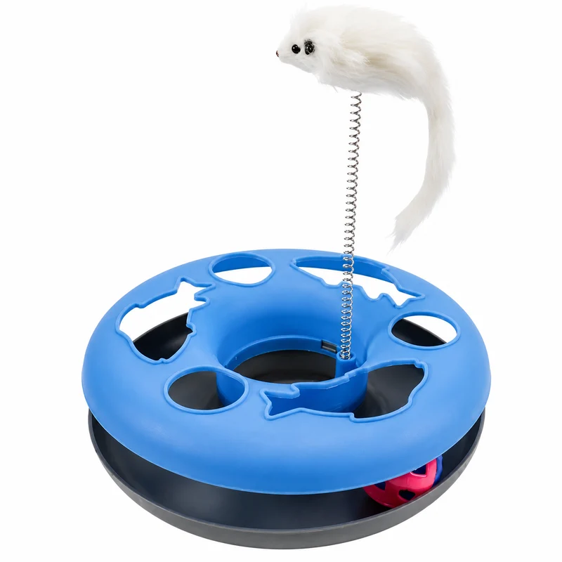 Jouet à balles et plumes : 2 jouets en 1 interactifs pour chat - Pilou-Pilou™