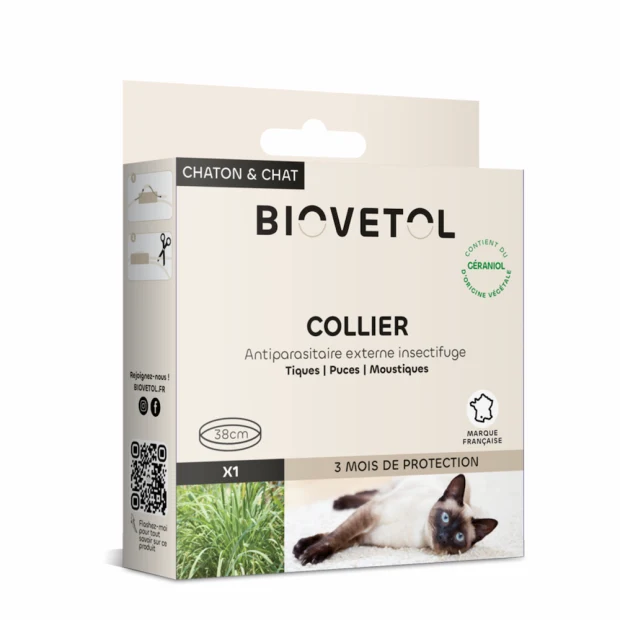 Collier anti puces Chat Biovetol